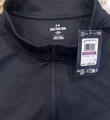 Under Armour Men’s Black 1/4 Zip Loose Fit Mock Neck L/S Pullover Sz 2XL NWT $65