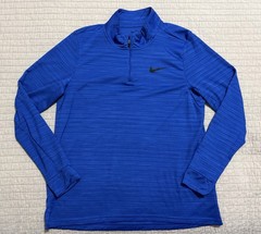 Nike Breathe Superset 1/4 Zip Training Pullover Size Large Blue CZ1212-480