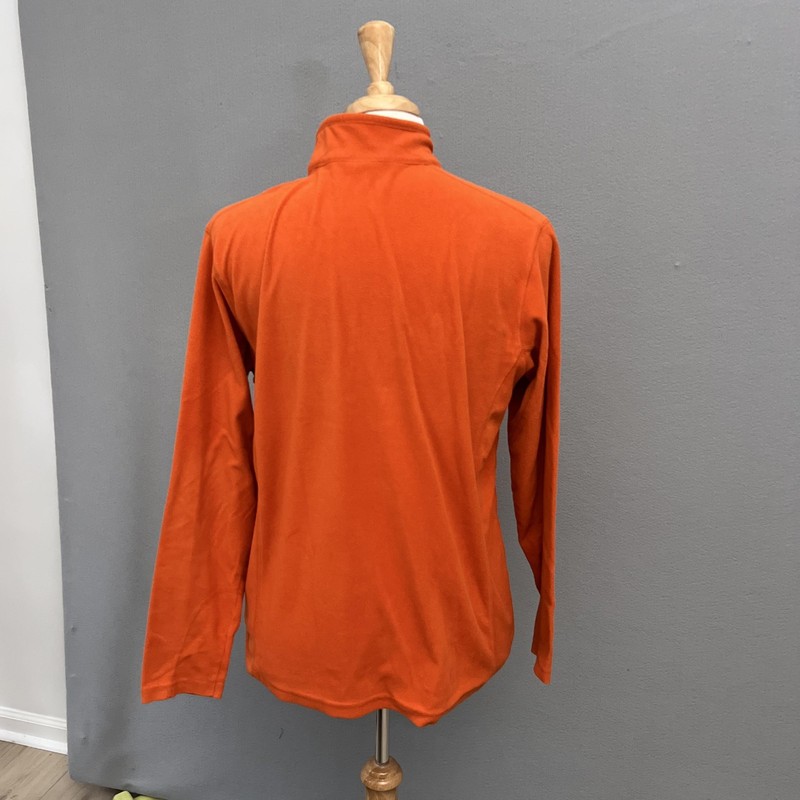Columbia Fleece Pullover Mens Large Orange 1/4 Zip Mock Neck Hiking Outdoor gallery