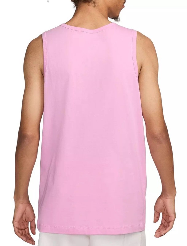 NWT Nike Men's Sportswear Logo Tank Top in pink rose Size Medium gallery