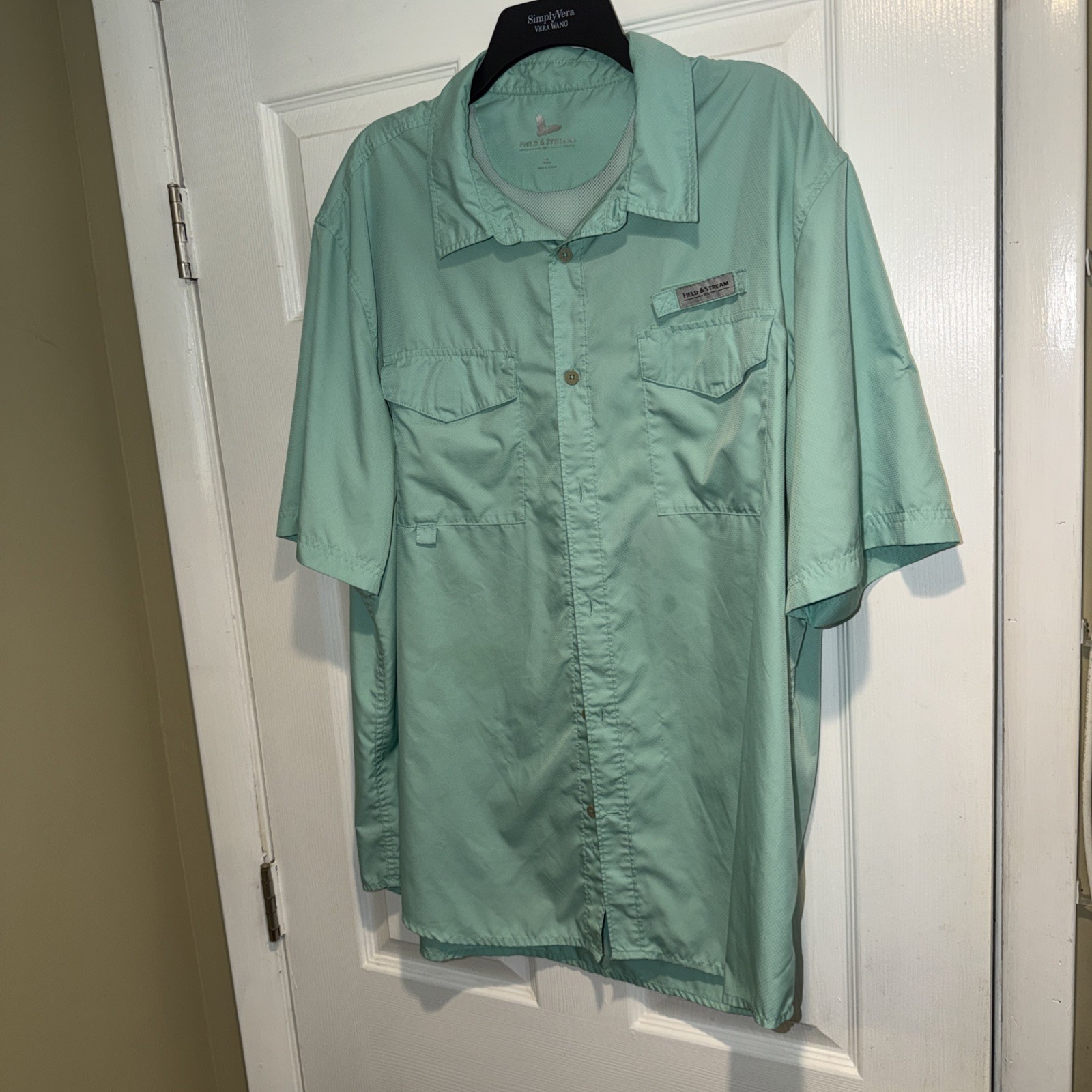 Field & Stream XL Short Sleeve Button Down Quick Dry Fishing Shirt,Mint Beater gallery