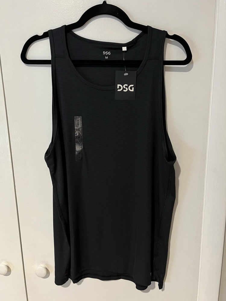 NWT DSG Men’s Tank Top Pure Black Size M Running Training Gymwear Activewear