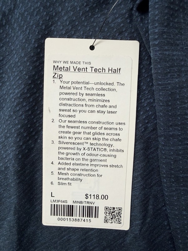 Lululemon Metal Vent Tech Half Zip Large gallery