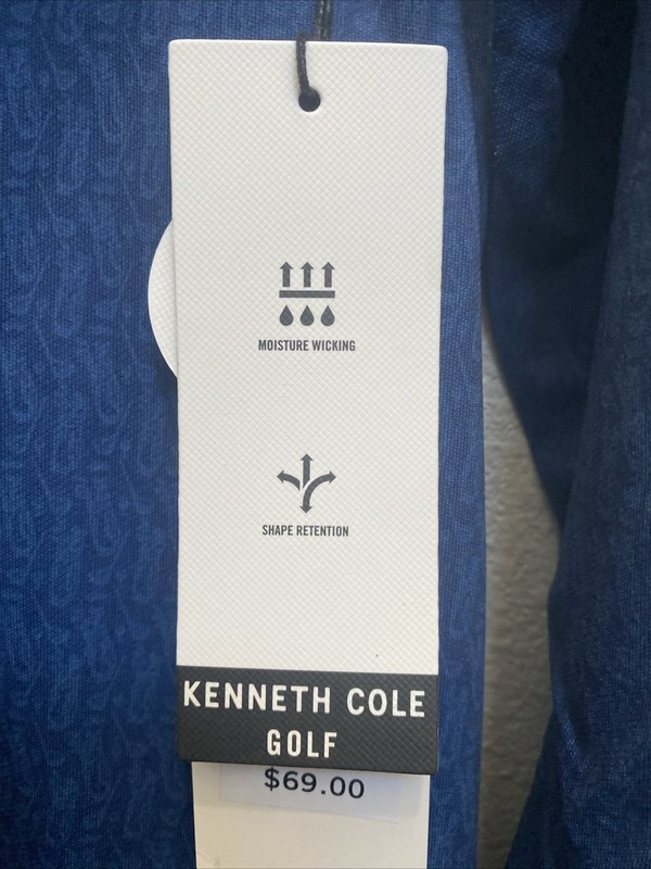 NEW Kenneth Cole Golf Men's Navy Blue Pullover Long Sleeve 1/4 zip NWT $69 XL gallery