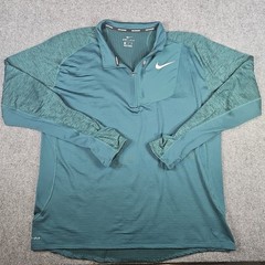 Nike Running 1/4 Zip Pullover Mens XXL Green Element Therma Sphere Thumb Holes
