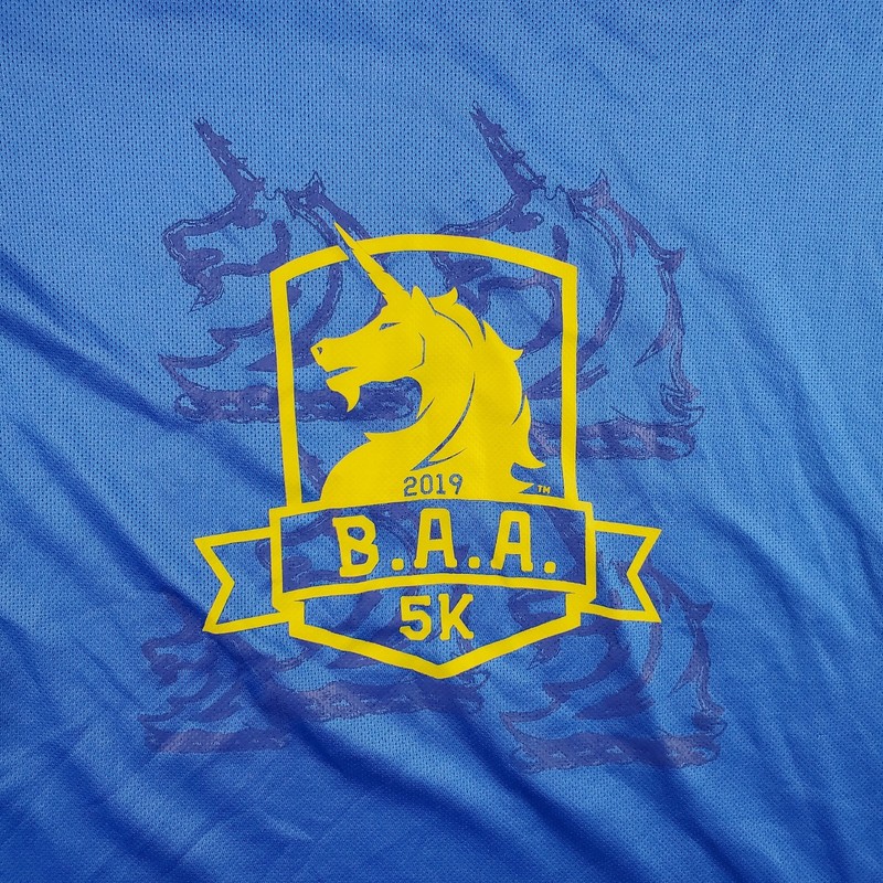 Adidas Shirt Mens L Blue Boston Athletic Association BAA 2019 5K T-Shirt Tee gallery
