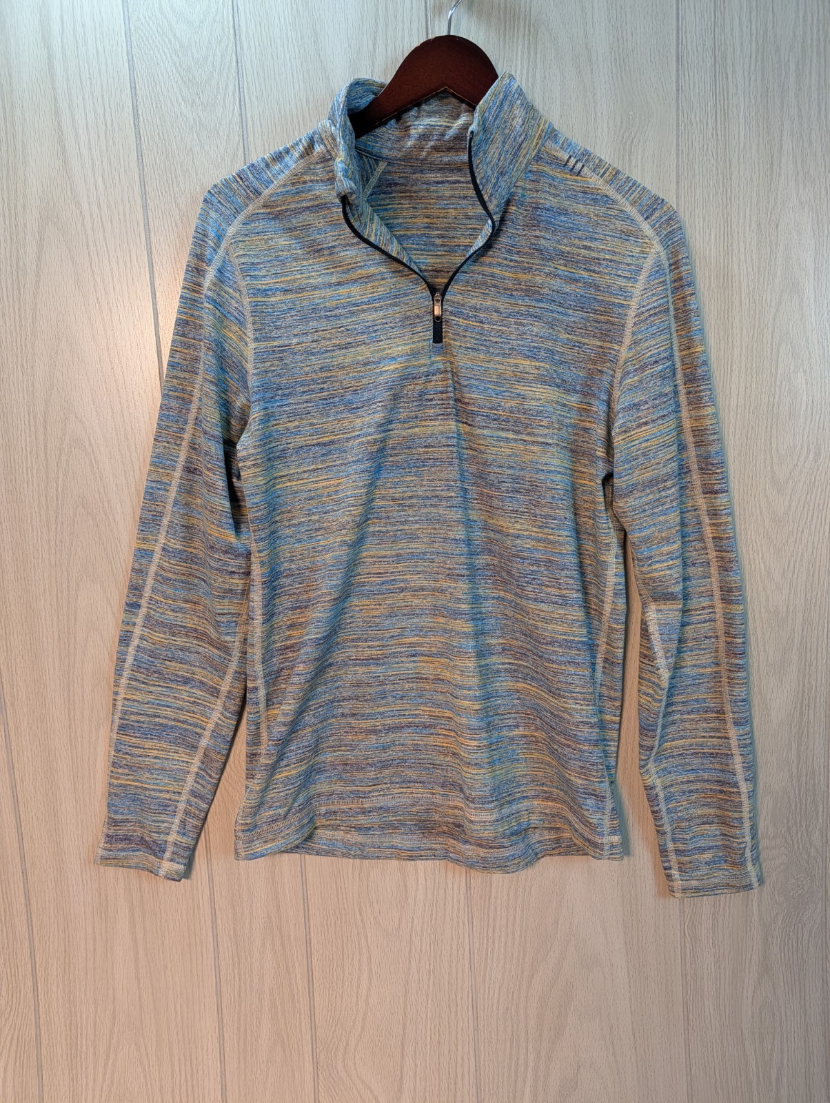Lululemon Surge Warm 1/2 Zip Pullover Space Dye Camo Deep Navy Alberta Medium gallery