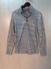 Lululemon Surge Warm 1/2 Zip Pullover Space Dye Camo Deep Navy Alberta Medium