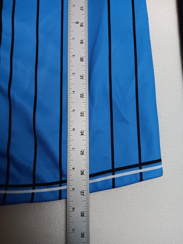 Athletic Championships Shirt Mens L Blue Long Sleeve Baseball Jersey Top gallery