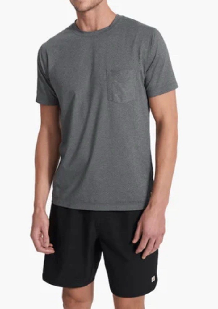 #333 Vuori Tradewind Performance Tee Gray Approx Sz M 20” Ptp