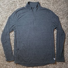 Vuori V221 Men’s Medium Ease Performance Half-Zip 2.0 Pullover Heather Charcoal