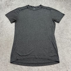 Reebok Perforated Mesh Active T-Shirt Mens Small Heather Gray Crew Neck Gym Tee