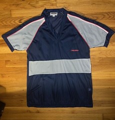 Vintage_1970’s/80’s_Weeds_Jersey_V-Neck_Nylon Knit_Mesh_Size M_C00L_cHECK iT_