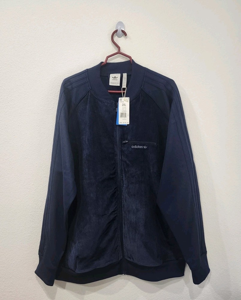 Adidas Men Size XXL Originals Track Top Corduroy Jacket Night Indigo IX9600 NWT
