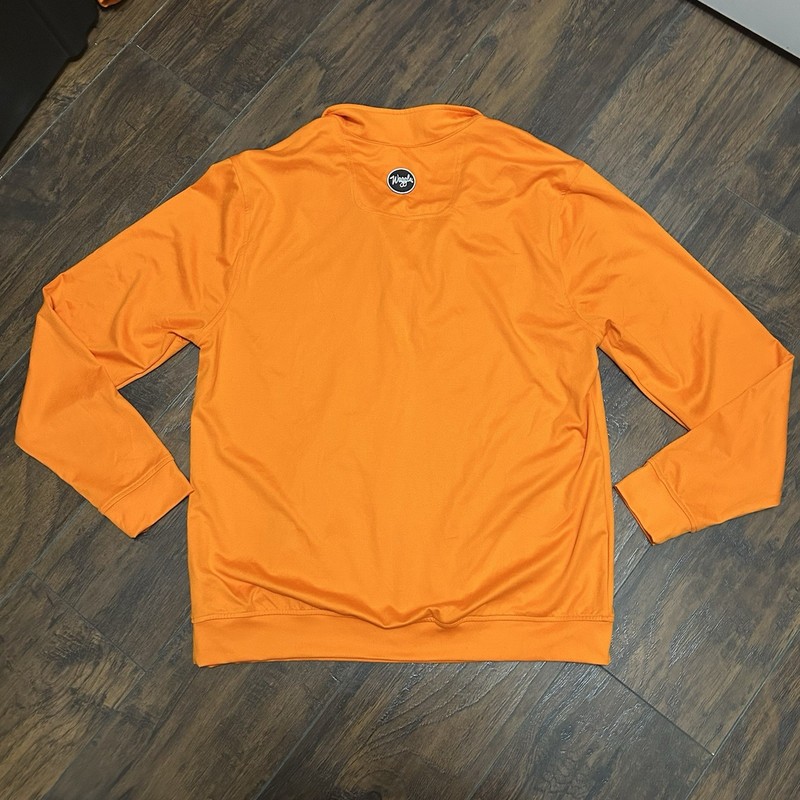 NWT Waggle Blaze Quarter Zip Pullover Mens Large Orange Golf Lightweight Buck gallery