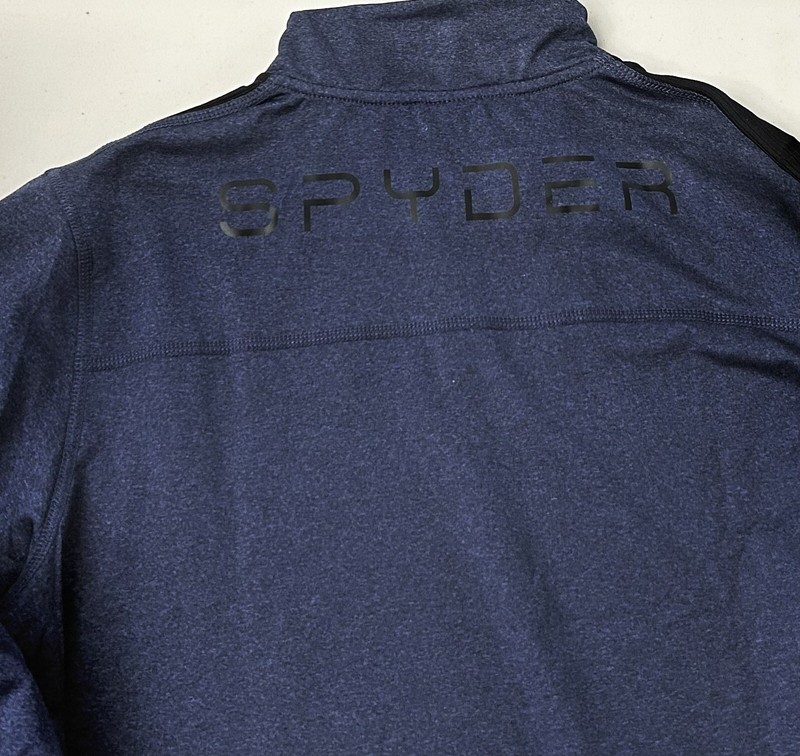 Spyder Active Men’s Performance ¼ Zip Medium Blue/Heather Four-Way Stretch. ￼ gallery
