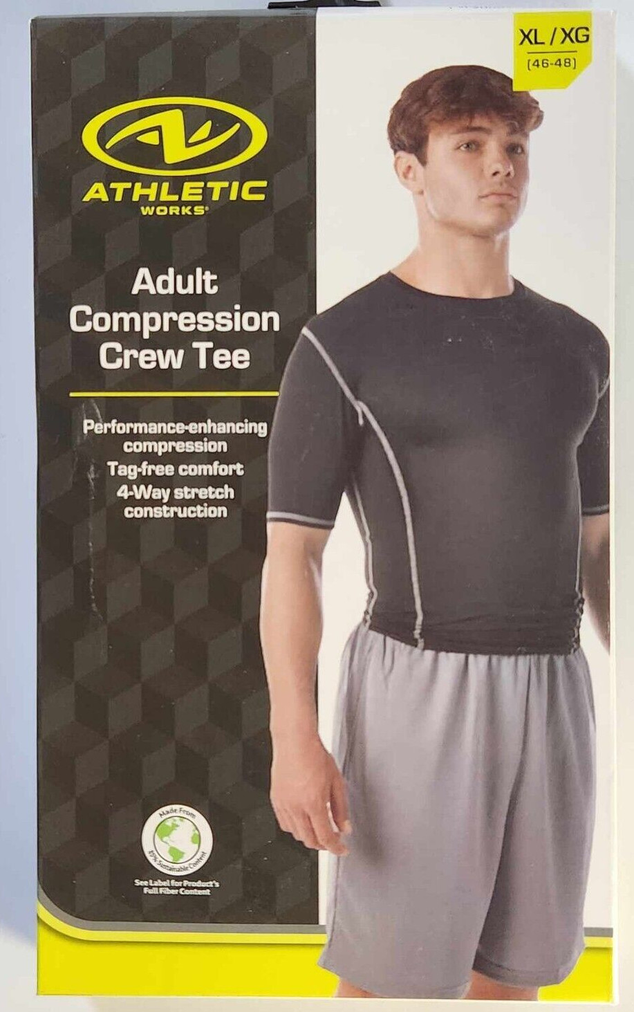 Athletic Works Adult XL Compression Crew Tee Shirt gallery