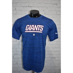 Nike New York Giants Football T-Shirt Mens Large Blue Dri-FIT Space Dye NFL