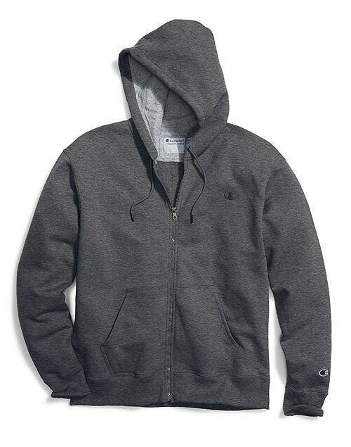 Champion Men's Powerblend Sweats Full Zip Jacket Granite Heather CS0891-G61 gallery