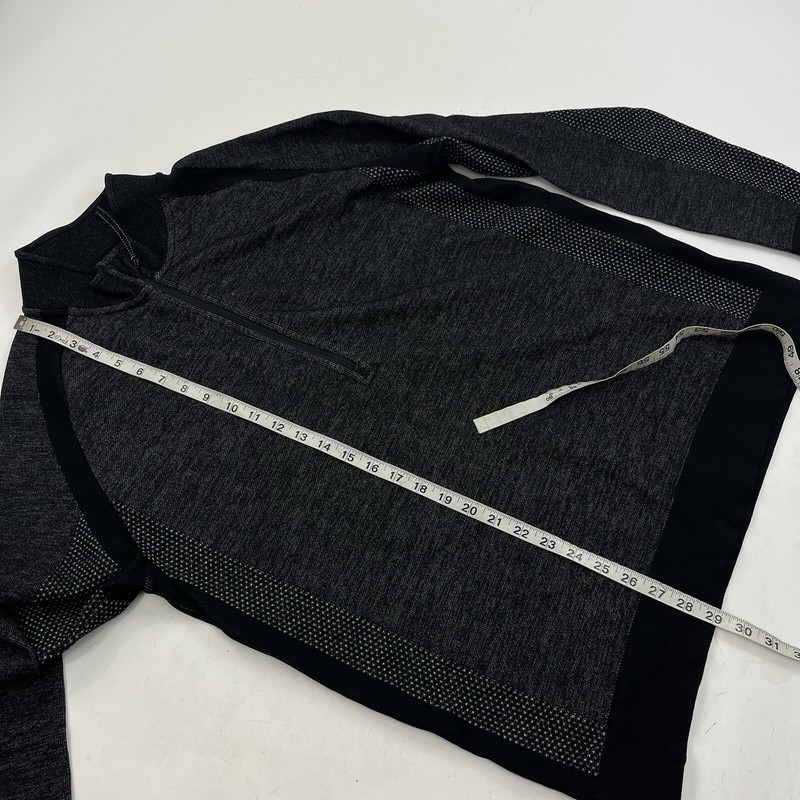 Proof Seamless Quarter Zip Charcoal Gray Pullover Size XL Performance Stretch gallery