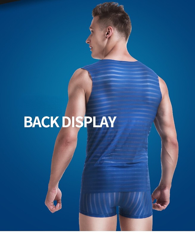 3Pack Men's Slim Ice Silk Seamless Vest High Quality Summer Sports T Shirt gallery