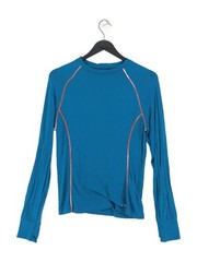 BAM Men’s T-Shirt L Blue Viscose with Acetate, Elastane Round Neck Basic