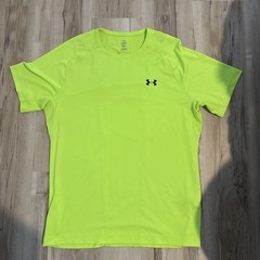 Under Armour Shirt Mens Large Neon Yellow HeatGear Loose Athletic T-Shirt Tee