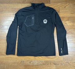 RLX Ralph Lauren Mens Black Quarter Zip Pullover PGA Logo Zip Pocket Size Medium