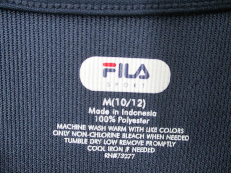Fila Men's Top Medium Activewear Workout Crew Neck Stretch Elastic Mesh Blue gallery