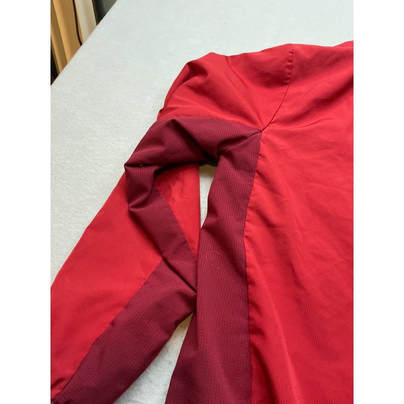Adidas Vintage Pullover Training Top Red Grey Stripe Soccer Jersey Mens Large gallery