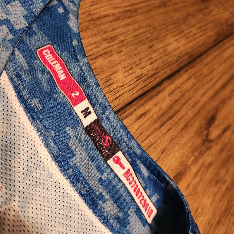 Riptide USA Fence 01' #2 Pro Sphere Coleman Blue Olympic Camo Jersey (M) gallery