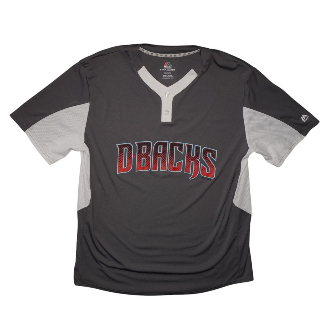 Majestic Arizona Diamondbacks D-Backs Cool Base Jersey Tee XL Black Gray gallery