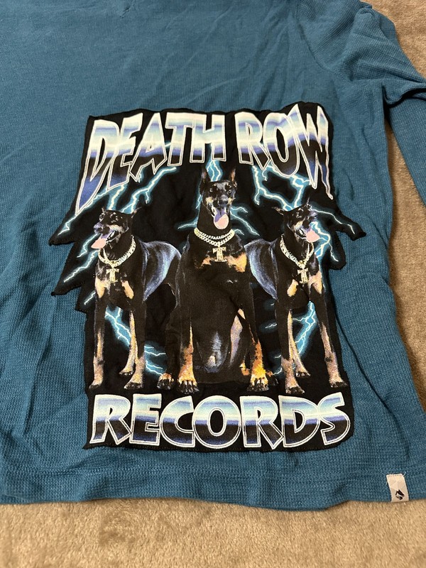 Death Row Records Custom Men's Thermal Shirt Size XXL by Velvet Familiar gallery
