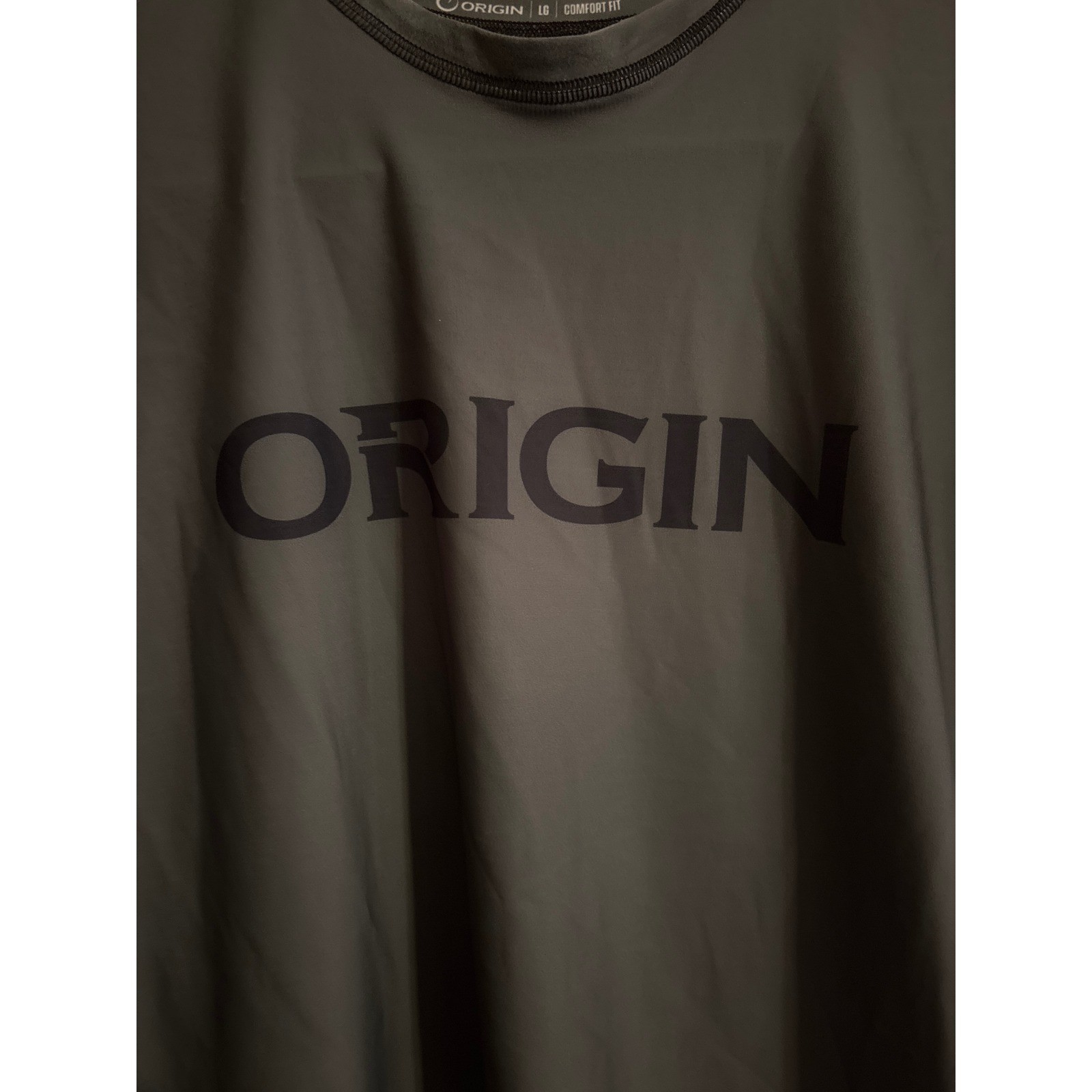 ORIGIN compressionMen's Gray Short Sleeve Athletic T-Shirt LG Comfort Fit gallery