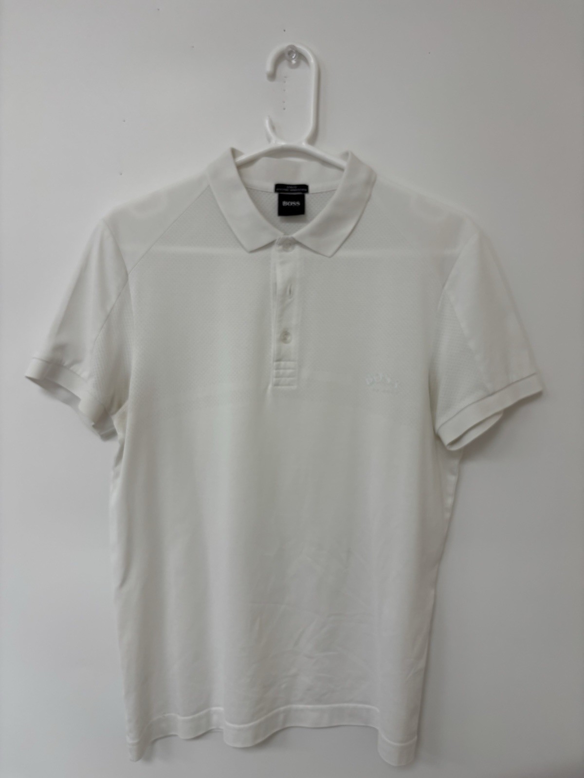 Hugo Boss Parlay 155 Polo Shirt Men’s Small White Performance Golf Casual gallery