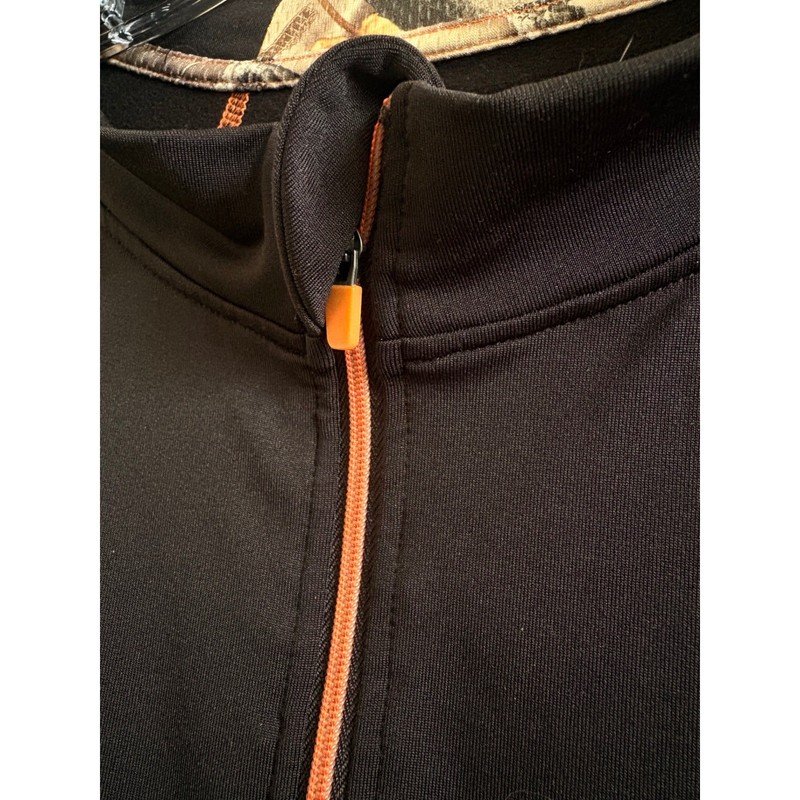 Legendary Whitetails 1/4 Zip Performance Mens Black Camo Hunting Base Layer XL gallery