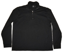 Men’s HUGO BOSS Black 100% Pima Cotton 1/4 Zip Pullover XXL
