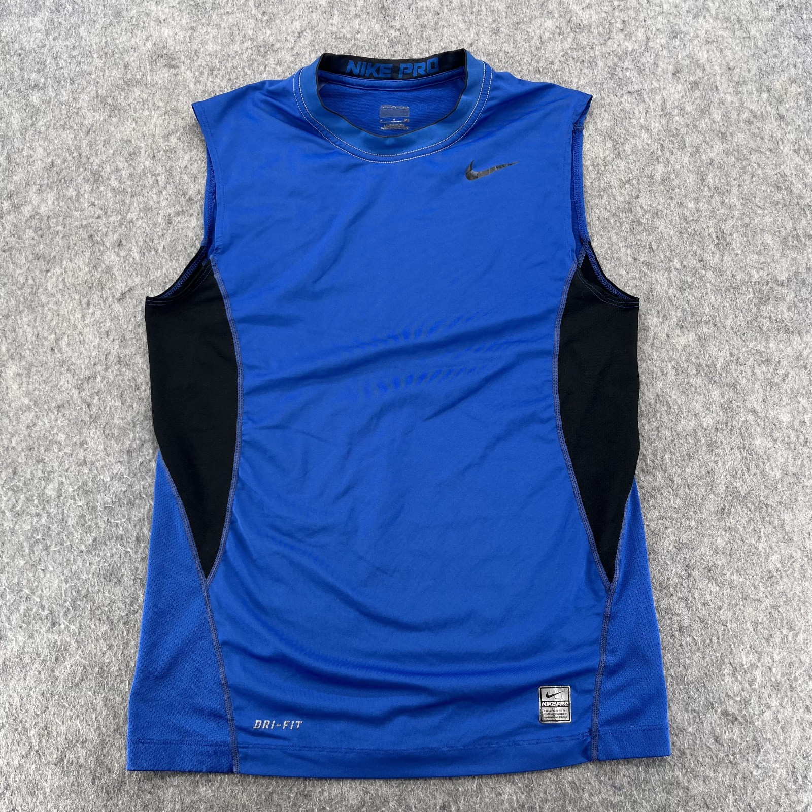 Nike Shirt Mens S Blue Pro Fitted Tank Top Stretch Gym Sports Outdoor gallery