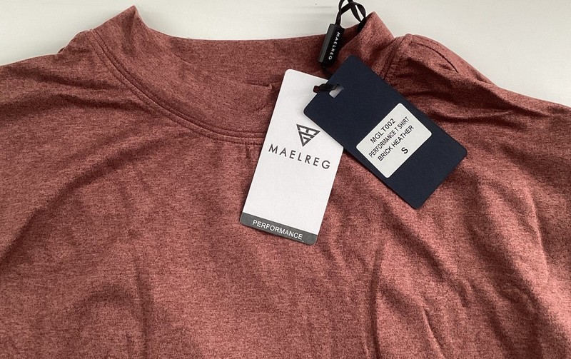M Maelreg Men’s Long Sleeve Lightweight Performance Brick Heather Size S gallery