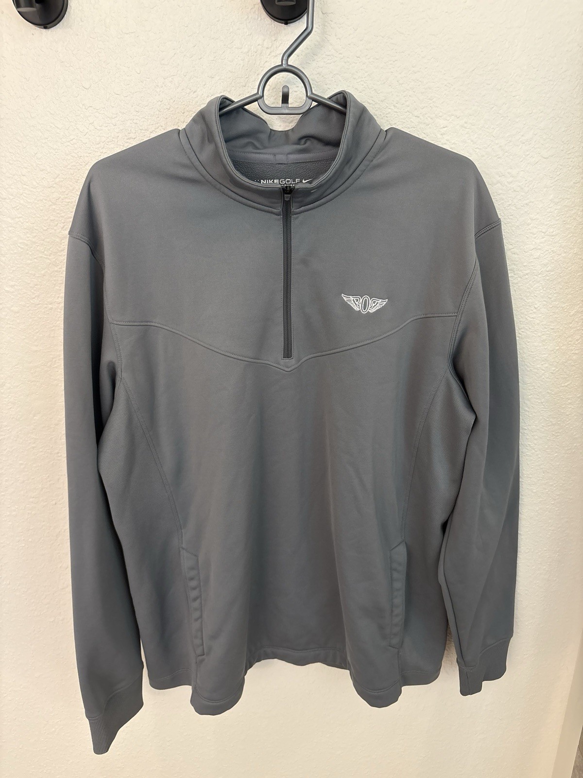 Nike Golf Tour Performance 1/4 Zip Fleece Pullover Olympic Club Mens Large Gray gallery