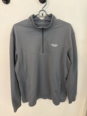 Nike Golf Tour Performance 1/4 Zip Fleece Pullover Olympic Club Mens Large Gray