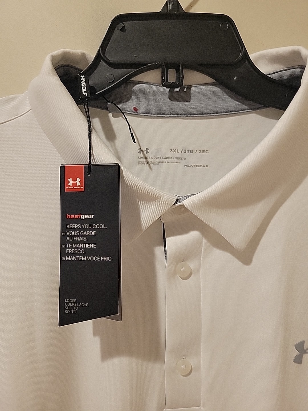 NWT Under Armour Shirt Long Sleeve 2.0 Playoff Polo Top White Size 3XL Athletic gallery