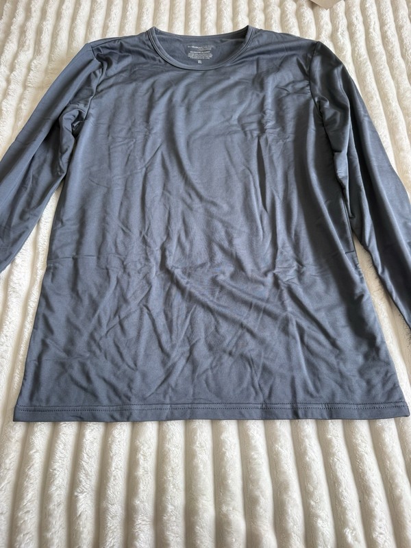 Men’s Ultra Soft Thermal Base Layer Fleece Long Sleeve Gray XL gallery