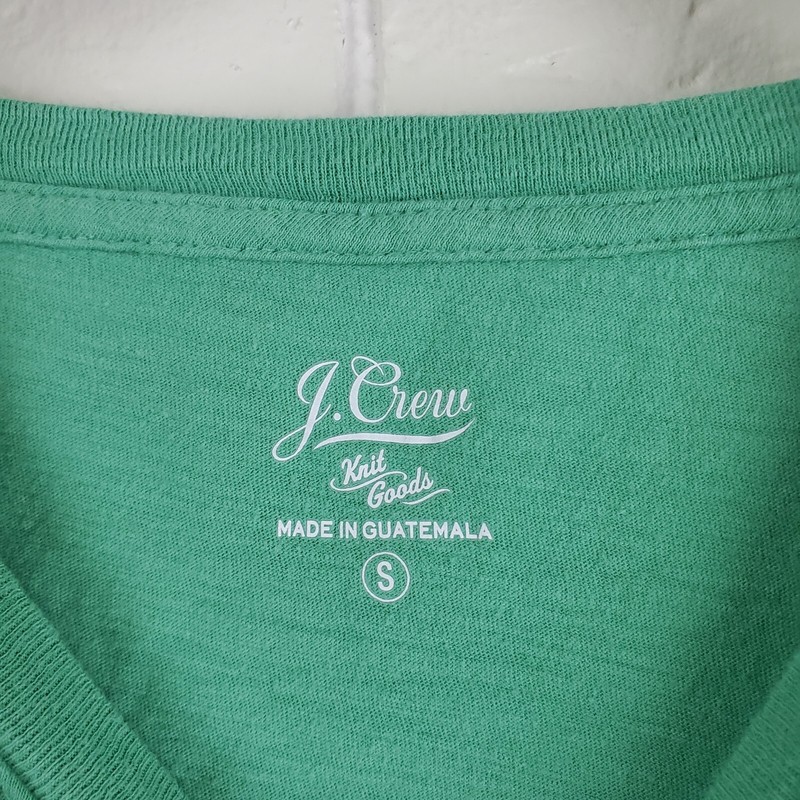 J.Crew Shirt Mens Small Green Crew Neck Short Sleeve Graphic Stretch Pullover gallery