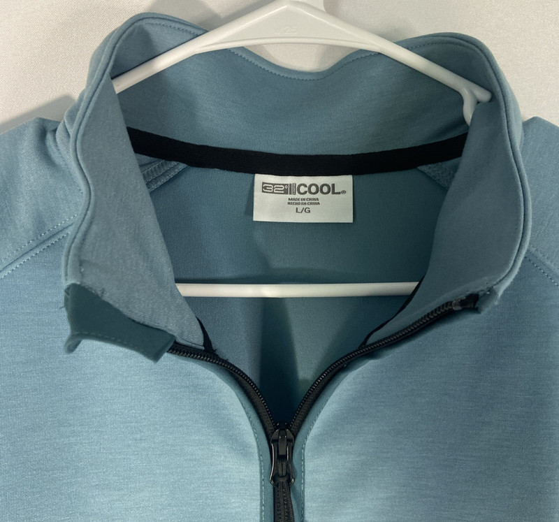 32 Degrees Cool Blue Long Sleeve Half Zip Mock Neck Size L gallery