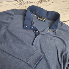 Under Armour Golf Storm Sweater XL Fleece Snap Mock Neck Blue Loose Fit Coldgear
