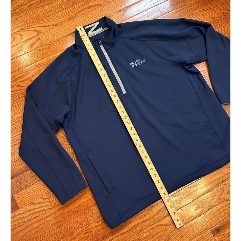 Zero Restriction 1/4 Zip Golf Pullover L330 Mens 2XL Performance Blue Logo gallery
