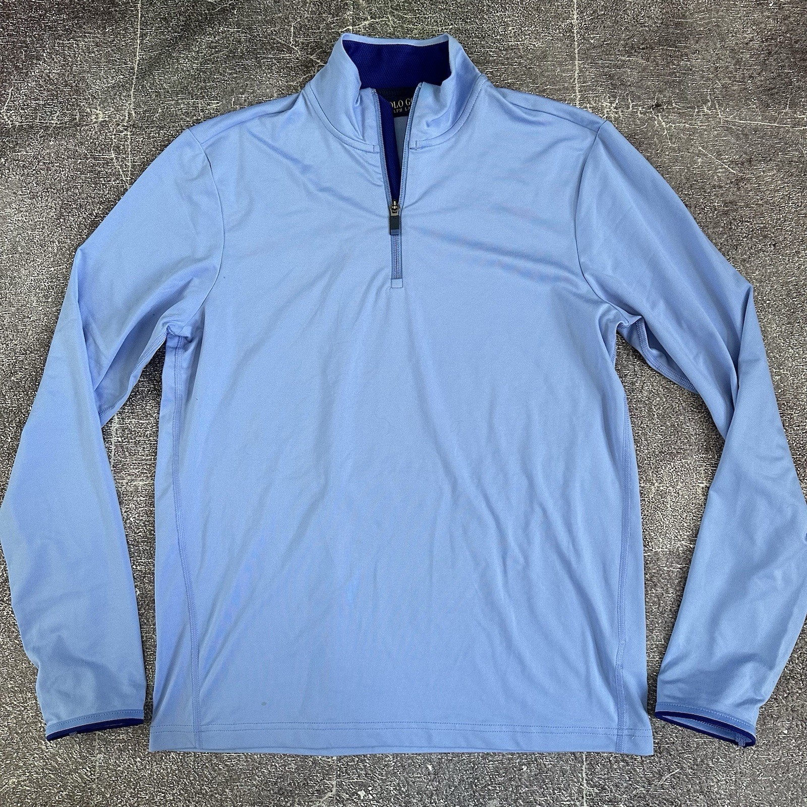 Men's Polo Ralph Lauren Golf Powder Blue Performance 1/4 Zip Up Pullover Sz M gallery
