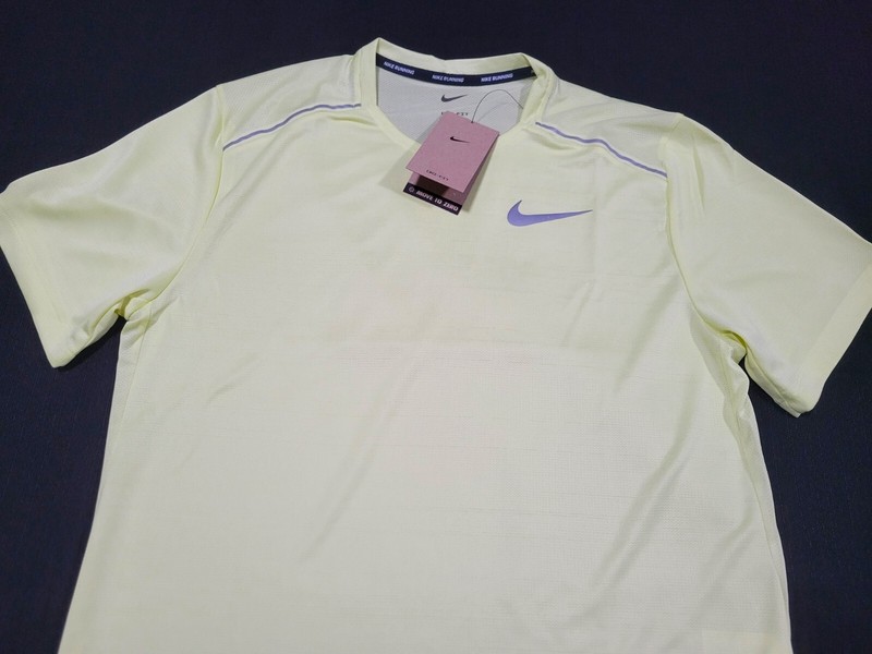 Nike Men’s Dri Fit Miller Running Training Shirt AJ7565-331 Reflective Yellow gallery