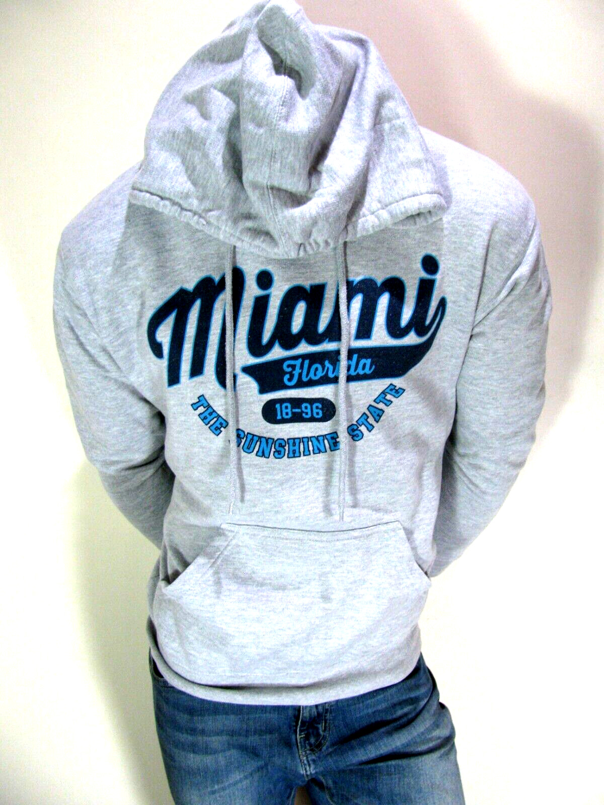 Miami Florida Sweatshirt Mens Small Gray Vintage Vacation Pullover Hoodie gallery